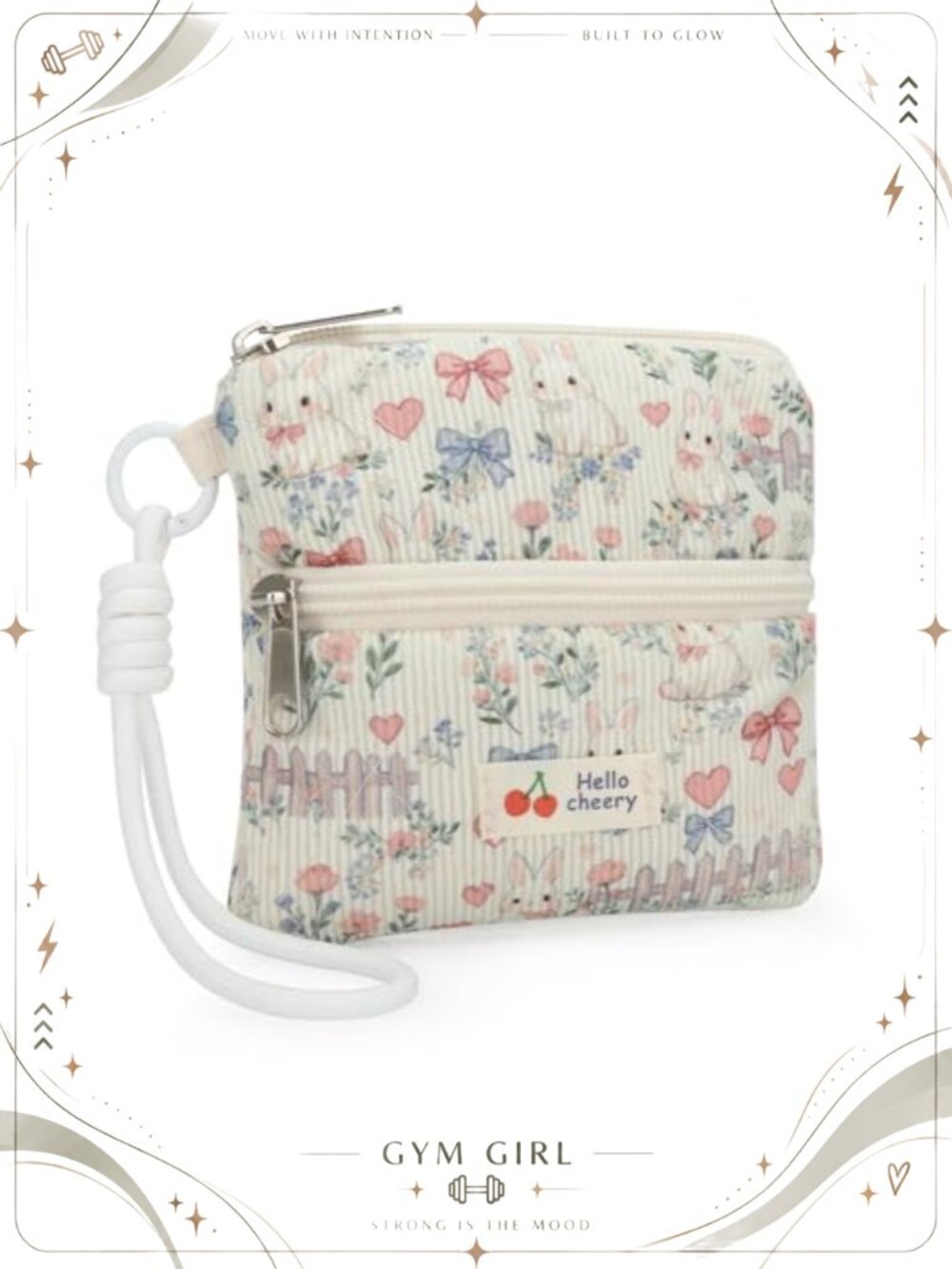 Corduroy Period Pouch Wristlet Mini Cosmetic Bag Zip Pouch